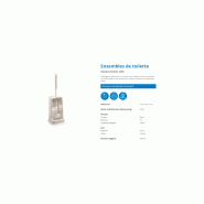 Combine brosse wc blanc complet haccp (brosse rebords+receptacle carre) (6640) haut.415mm cote.145mm_2