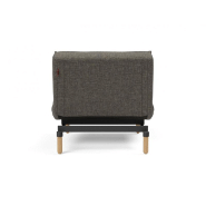 Innovation Living - Fauteuil-lit convertible Splitback Stem 90x115 cm - Pieds obus chêne naturel - Tissu Flashtex Dark Grey_2