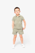 Short écoresponsable en éponge garçon - Réf: NS718 - Coton biologique et polyester recyclé - Fabriqué au Portugal_2