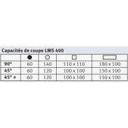 Scie circulaire manuelle Metallkraft LMS 400 - 3625400 - Pour aluminium et métaux non-ferreux - Lame Ø400 mm - Tête orientable ±45°_2