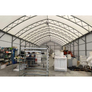 Serre à travées multiples dotée de faîtière double courbe en treillis,Idéale pour la construction d'entrepôts agricoles, d'abris pour le stockage de matériel agricole - Multiart TR_2