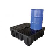 Bac de rétention en polyéthylène pour 4 fûts de 220L - rétention 250L - référence BRPN 4F-250_2