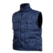 Blouson multipoches POLENA SLEEVE matelassé avec manches amovibles - 65% polyester, 35% coton - Marine - PCGF05-S - Difac_2