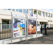 Panneau d'affichage vitrine 2 m² - 25 affiches A4 - Utilisation extérieure_0