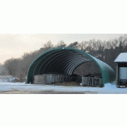 Tunnel de stockage / ouvert / structure en acier / couverture en pvc / ancrage au sol avec platine_2