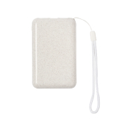 Power bank écologique en paille de blé - chargeur solaire intégré - charge rapide 15W - batterie 5000 mAh_2