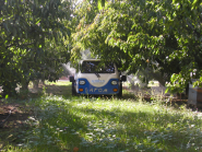 Pulvérisateur avec 4 roues motrices et suspension pneumatique