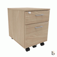 Caisson mobile avec tiroir pour dossiers suspendus - Quadrifoglio. - Chêne_2