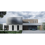 Maison préfabriquée en acier 290 m2 - 2 étages - 5 chambres ou 4 chambres + bureau - ISK270_2