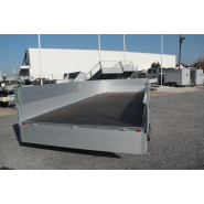 Remorque plateau Humbaur HN 356225 GR - 2 essieux, roues surbaissées, ridelles alu_2