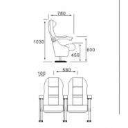 Fauteuil de cinéma LS-612 - Linsen Seating - hauteur 1030 mm - design unique et confortable_2