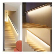 Profilé aluminium encastré 2m avec diffuseur opale - Référence PROFALENC_2