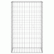 Vidaxl mur en gabion avec couvercles acier galvanisé 60x30x100 cm 147811_2