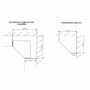 Armoire dressing d'angle DINGLE - 2 portes miroirs - 95x95 cm - Blanche_2