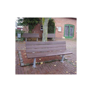 Banc public sénior - assise courbée - lattes plastique recyclé - piétement acier zingué_2