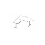 Bureau assis debout électrique ALTEZZA avec retour - Hauteur 70-120.3 cm - Kesiolt_2