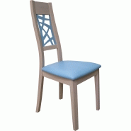 Chaise loane en bois massif et metal_2