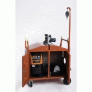 Chariot aspirateur - Tube acier laqué - Coffre 324L pour aspirateur industriel et matériel de sciage_2