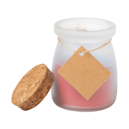 Bougie parfumée - Pot en verre - Parfum fraise - Rouge - 146g_2