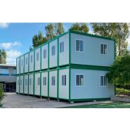 Conteneur de stockage superposable en acier galvanisé et panneaux sandwich -  Taille 10, 20 et 40 pieds_2