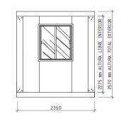 AIS-1 - Constructions modulaires Panelais - Dimensions 2300x2350 mm - Superficie 5,41 m² - Panneau aggloméré hydrofuge_3