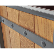 Bac à palmier Sarlat - Réf : 201277.Gpro.Chec - Châssis acier et panneaux en chêne PEFC, finition acajou ou chêne clair_2