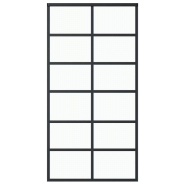 Vidaxl porte coulissante et quincaillerie verre et aluminium 102x205cm 3081961_2