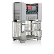 Caisse-palette demi-porte robuste et légère pour charges lourdes - Polyéthylène alimentaire - Charge utile max 1000 Kg - CPP812/KUB_2