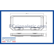 Panneau pare-soleil avec feux flash bleu (SOS MEDECINS) Visormate 911 SIGNAL 051901B-M_2