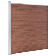 Vidaxl clôture de jardin wpc 699x186 cm marron 3053209_2
