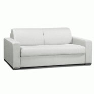 Canapé convertible 3-4 places SELECT - matelas 16 cm - sommier à lattes 160 cm - RENATONISI - mousse polyuréthane blanc cassé_2