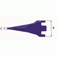 Dents de godet Fastkey FKM EL - 0.85 kg - Dimensions précises en mm_2