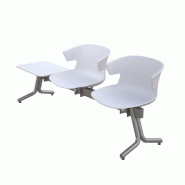 Sieges sur poutre avec tablette cove - OFFISIT. - bleu, 2 places + 1 tablette_0