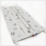 Masque en tissu 3 plis étoile noire - 100% coton certifié Oeko-Tex - lavable et réutilisable - fabrication française_2