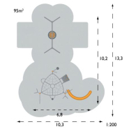 Structure multi-jeux 5 à 12 ans - Agito Vox gris 8002203 - Hags - Fondation à enterrer_2