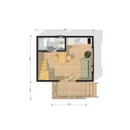 Studio de jardin isolé - maison de jardin avec ossature bois Rennes 37 m² - mezzanine et balcon_2