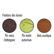 Banc public Los Angeles - 5 lames en bois traité - 195 cm - Piétement en acier - Prêt à monter_2