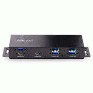 Hub Industriel USB 10Gbps à  7 Ports avec Adaptateur d'Alimentation, Métal, Montable, 5 Ports USB-A e_2