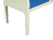 Établi monobloc Verso - Fixe MPX avec rangement, tiroir, porte et tablette - LxPxH : 1250x600x830-930 mm_2