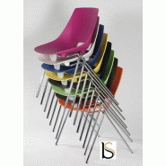 Chaise polyvalente en polypropylene pull - orange, avec accroche_0