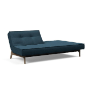 Innovation Living - Canapé convertible Splitback EIK 115x200 cm - Chêne fumé - Tissu Argus Navy Blue_2