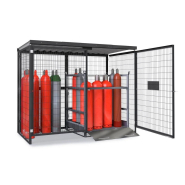 256861w - Local pour bouteilles de gaz GSN 2.28 - stockage jusqu'à 50 bouteilles de 50L - acier robuste et galvanisé_2