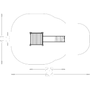 Toboggan avec plate-forme 0.45/1.2m - Réf 8066791 - Hags_2