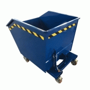 Benne basculante large sur roulettes 300l à 1500l_2