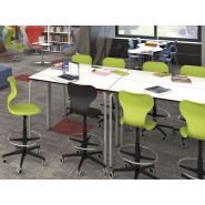 Chaise mobile haute - Mobistand MST - Réglable, pivotante, avec repose-pieds et plusieurs coloris_2