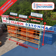 Lot de rayonnage - Hauteur 5 500mm, Longueur 8 400mm, Profondeur 1 000mm - Manulab_2