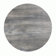 Plateau de table rond pré-percé en mélamine gris 600 mm | Bolero - FT292_2
