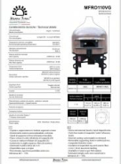 Four à pizza au gaz rotatif MFRO110DG - 7-8 pizzas - Manna Forni_2