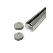 Profilé aluminium rond 2m avec diffuseur opale - Référence PROFALROD_2