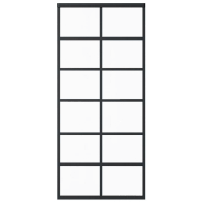 Vidaxl porte coulissante et quincaillerie verre et aluminium 90x205 cm 3081959_2